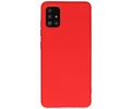 BAOHU Hoesje Geschikt voor de Samsung Galaxy A51 - Fashion Color Backcover Telefoonhoesje - Rood