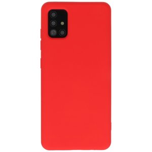 BAOHU Hoesje Geschikt voor de Samsung Galaxy A51 - Fashion Color Backcover Telefoonhoesje - Rood