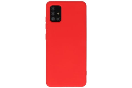 BAOHU Hoesje Geschikt voor de Samsung Galaxy A51 - Fashion Color Backcover Telefoonhoesje - Rood