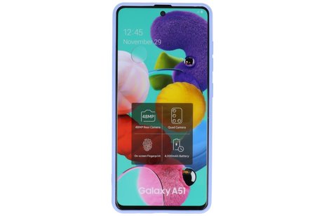 Samsung Galaxy A51 Hoesje Fashion Backcover Telefoonhoesje Paars