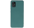 Samsung Galaxy A51 Hoesje Fashion Backcover Telefoonhoesje Donker Groen