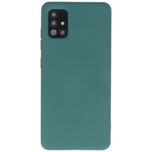 Samsung Galaxy A51 Hoesje Fashion Backcover Telefoonhoesje Donker Groen