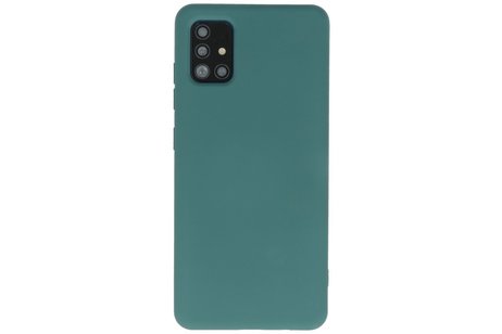 Samsung Galaxy A51 Hoesje Fashion Backcover Telefoonhoesje Donker Groen