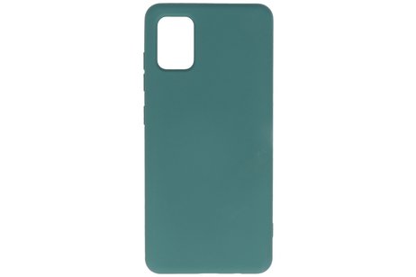 Samsung Galaxy A51 Hoesje Fashion Backcover Telefoonhoesje Donker Groen