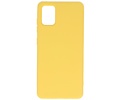 BAOHU Hoesje Geschikt voor de Samsung Galaxy A71 - Fashion Color Backcover Telefoonhoesje - Geel