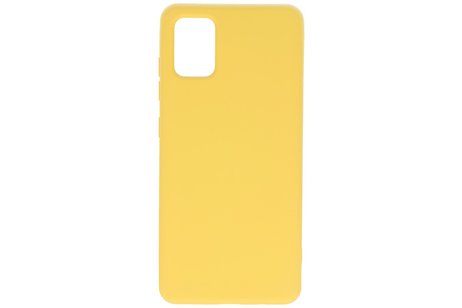 BAOHU Hoesje Geschikt voor de Samsung Galaxy A71 - Fashion Color Backcover Telefoonhoesje - Geel