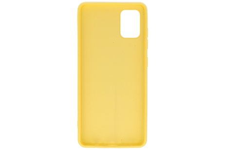 BAOHU Hoesje Geschikt voor de Samsung Galaxy A71 - Fashion Color Backcover Telefoonhoesje - Geel