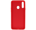 Hoesje Geschikt voor de Samsung Galaxy A20s - Fashion Color Backcover Telefoonhoesje - Rood