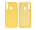 BAOHU Hoesje Geschikt voor de Samsung Galaxy A20s - Fashion Color Backcover Telefoonhoesje - Geel