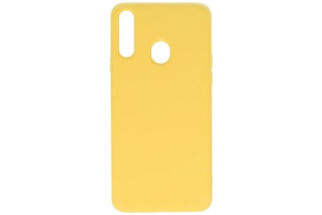 BAOHU Hoesje Geschikt voor de Samsung Galaxy A20s - Fashion Color Backcover Telefoonhoesje - Geel