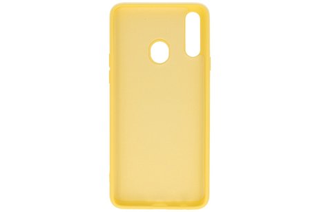 BAOHU Hoesje Geschikt voor de Samsung Galaxy A20s - Fashion Color Backcover Telefoonhoesje - Geel