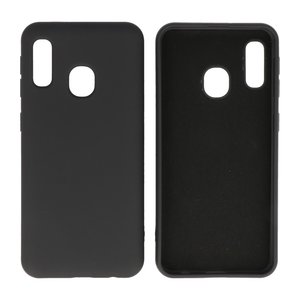 Hoesje Geschikt voor de Samsung Galaxy A20e - Fashion Color Backcover Telefoonhoesje - Zwart