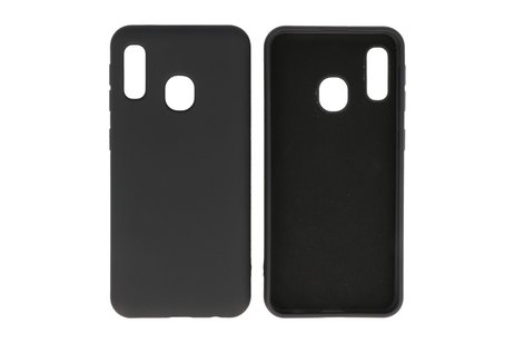 Hoesje Geschikt voor de Samsung Galaxy A20e - Fashion Color Backcover Telefoonhoesje - Zwart