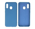 BAOHU Hoesje Geschikt voor de Samsung Galaxy A20e - Fashion Color Backcover Telefoonhoesje - Navy