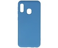 BAOHU Hoesje Geschikt voor de Samsung Galaxy A20e - Fashion Color Backcover Telefoonhoesje - Navy