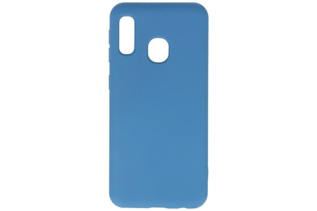 Hoesje Geschikt voor de Samsung Galaxy A20e - Fashion Color Backcover Telefoonhoesje - Navy