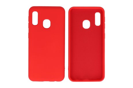 Hoesje Geschikt voor de Samsung Galaxy A20e - Fashion Color Backcover Telefoonhoesje - Rood