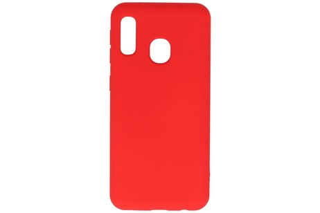 Hoesje Geschikt voor de Samsung Galaxy A20e - Fashion Color Backcover Telefoonhoesje - Rood