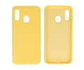 BAOHU Hoesje Geschikt voor de Samsung Galaxy A20e - Fashion Color Backcover Telefoonhoesje - Geel