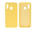 Hoesje Geschikt voor de Samsung Galaxy A20e - Fashion Color Backcover Telefoonhoesje - Geel