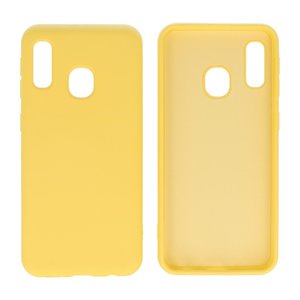 Hoesje Geschikt voor de Samsung Galaxy A20e - Fashion Color Backcover Telefoonhoesje - Geel