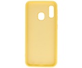 Hoesje Geschikt voor de Samsung Galaxy A20e - Fashion Color Backcover Telefoonhoesje - Geel