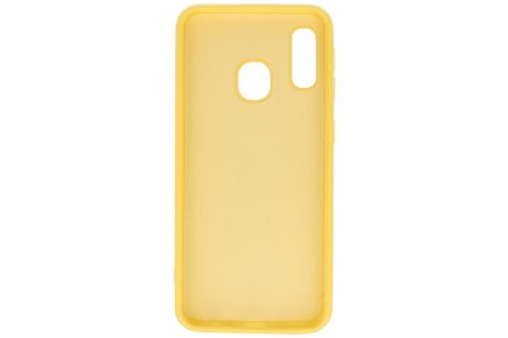 Hoesje Geschikt voor de Samsung Galaxy A20e - Fashion Color Backcover Telefoonhoesje - Geel