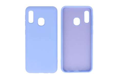 BAOHU Hoesje Geschikt voor de Samsung Galaxy A20e - Fashion Color Backcover Telefoonhoesje - Paars