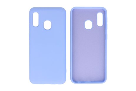 Hoesje Geschikt voor de Samsung Galaxy A20e - Fashion Color Backcover Telefoonhoesje - Paars