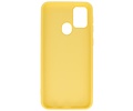 BAOHU Hoesje Geschikt voor de Samsung Galaxy M31  - Fashion Color Backcover Telefoonhoesje - Geel