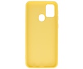 Hoesje Geschikt voor de Samsung Galaxy M31  - Fashion Color Backcover Telefoonhoesje - Geel