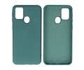 BAOHU Hoesje Geschikt voor de Samsung Galaxy M31  - Fashion Color Backcover Telefoonhoesje - Donker Groen