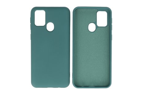 BAOHU Hoesje Geschikt voor de Samsung Galaxy M31  - Fashion Color Backcover Telefoonhoesje - Donker Groen