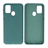 BAOHU Samsung Galaxy M31 Hoesje Fashion Backcover Telefoonhoesje Donker Groen
