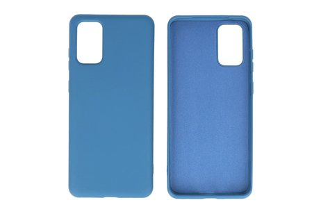 BAOHU Hoesje Geschikt voor de Samsung Galaxy S20 Plus - Fashion Color Backcover Telefoonhoesje - Navy