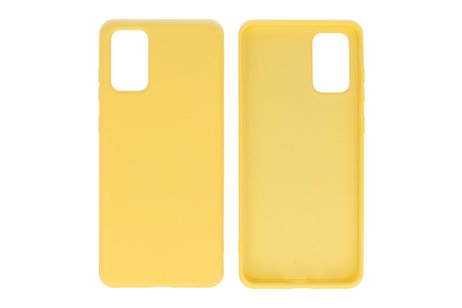 BAOHU Hoesje Geschikt voor de Samsung Galaxy S20 Plus - Fashion Color Backcover Telefoonhoesje - Geel