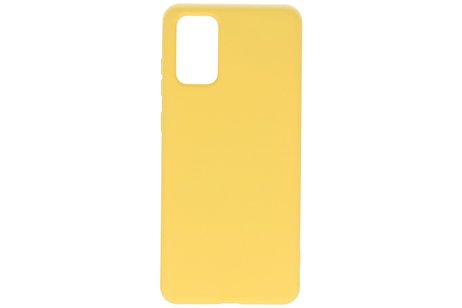 BAOHU Hoesje Geschikt voor de Samsung Galaxy S20 Plus - Fashion Color Backcover Telefoonhoesje - Geel