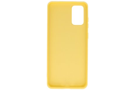 Hoesje Geschikt voor de Samsung Galaxy S20 Plus - Fashion Color Backcover Telefoonhoesje - Geel