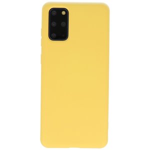 BAOHU Hoesje Geschikt voor de Samsung Galaxy S20 Plus - Fashion Color Backcover Telefoonhoesje - Geel