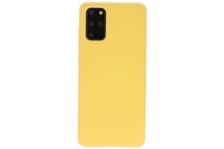 BAOHU Hoesje Geschikt voor de Samsung Galaxy S20 Plus - Fashion Color Backcover Telefoonhoesje - Geel