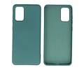 BAOHU Hoesje Geschikt voor de Samsung Galaxy S20 Plus - Fashion Color Backcover Telefoonhoesje - Donker Groen