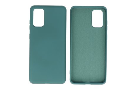 BAOHU Hoesje Geschikt voor de Samsung Galaxy S20 Plus - Fashion Color Backcover Telefoonhoesje - Donker Groen