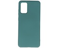 BAOHU Hoesje Geschikt voor de Samsung Galaxy S20 Plus - Fashion Color Backcover Telefoonhoesje - Donker Groen