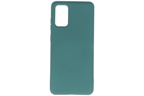 BAOHU Hoesje Geschikt voor de Samsung Galaxy S20 Plus - Fashion Color Backcover Telefoonhoesje - Donker Groen