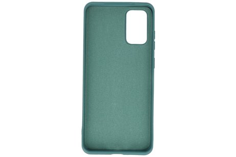 BAOHU Hoesje Geschikt voor de Samsung Galaxy S20 Plus - Fashion Color Backcover Telefoonhoesje - Donker Groen
