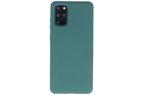 BAOHU Hoesje Geschikt voor de Samsung Galaxy S20 Plus - Fashion Color Backcover Telefoonhoesje - Donker Groen