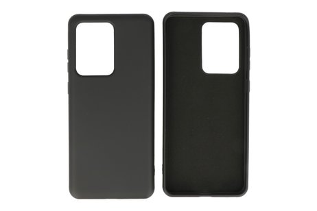 BAOHU Hoesje Geschikt voor de Samsung Galaxy S20 Ultra - Fashion Color Backcover Telefoonhoesje - Zwart