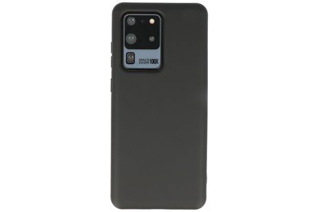 BAOHU Hoesje Geschikt voor de Samsung Galaxy S20 Ultra - Fashion Color Backcover Telefoonhoesje - Zwart