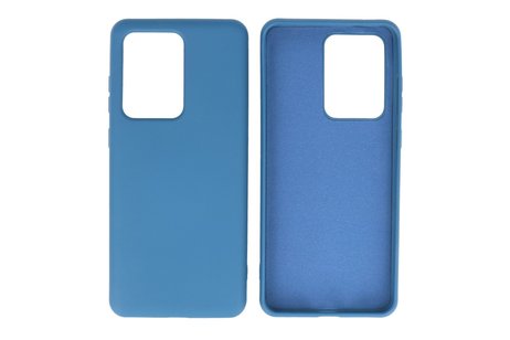 BAOHU Hoesje Geschikt voor de Samsung Galaxy S20 Ultra - Fashion Color Backcover Telefoonhoesje - Navy
