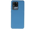 BAOHU Hoesje Geschikt voor de Samsung Galaxy S20 Ultra - Fashion Color Backcover Telefoonhoesje - Navy